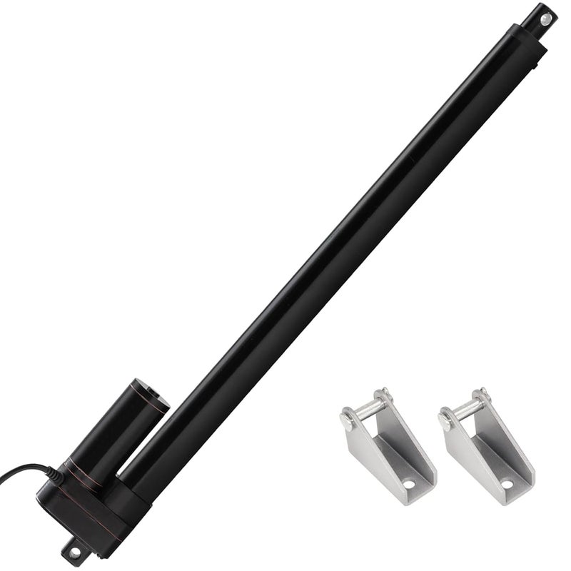 JQDML Store 12V Linear Actuator 176lbs/800N 0.78"/s High Speed Linear Actuator Stroke 22Inch IP65 Protection Electric Actuator with Mounting Brackets,for Door Opener,Solar Tracker,Electric Lifting System - Image 1